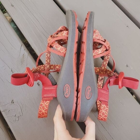 Chaco Z/Cloud X2 Remix - Graph Peach Classic Strappy Sandals Woman's 9 - Picture 4 of 9